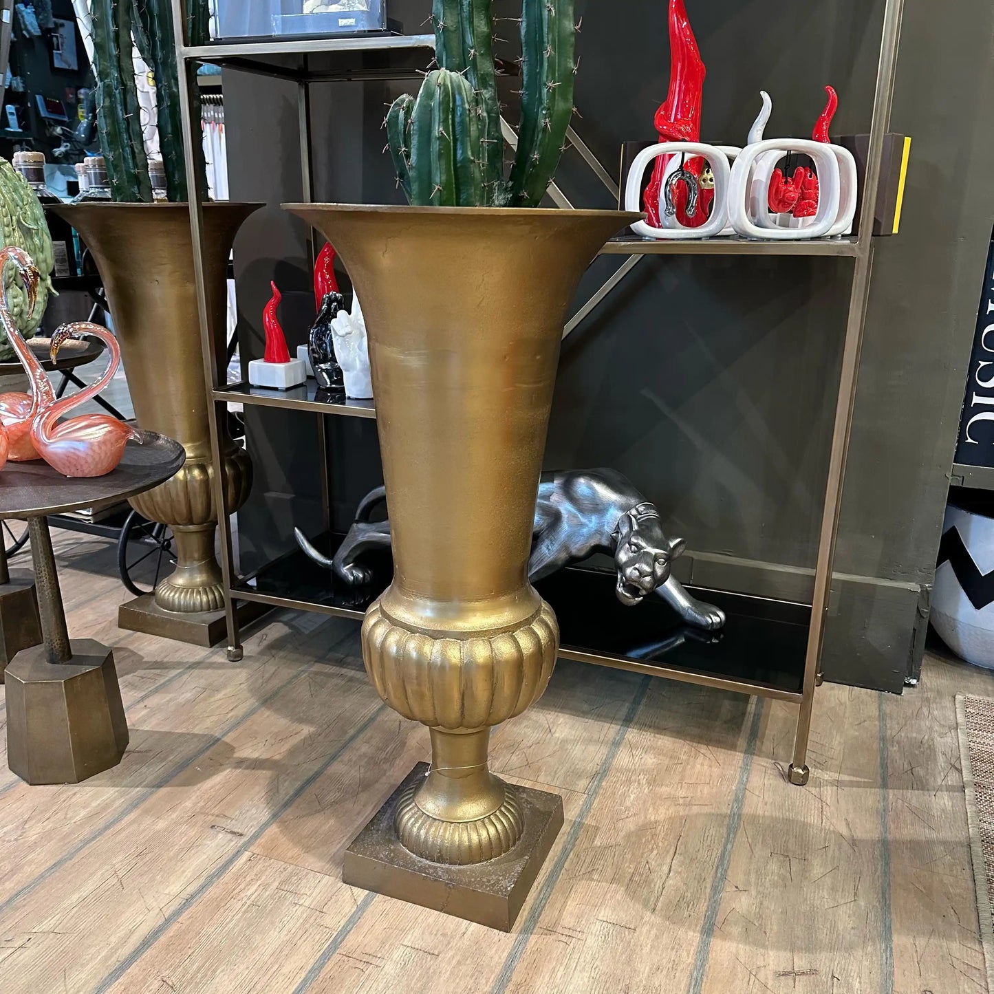 Vaso kermal in alluminio gold spazzolato