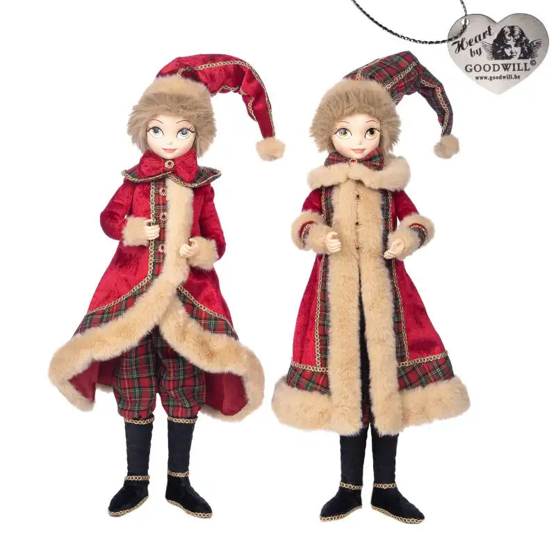 Set Pupazzi Di Natale Scozzese 67 cm