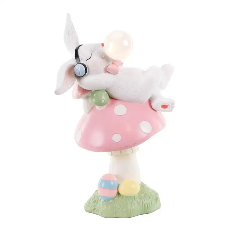 Coniglietto led su fungo bianco/rossa 40,5CM