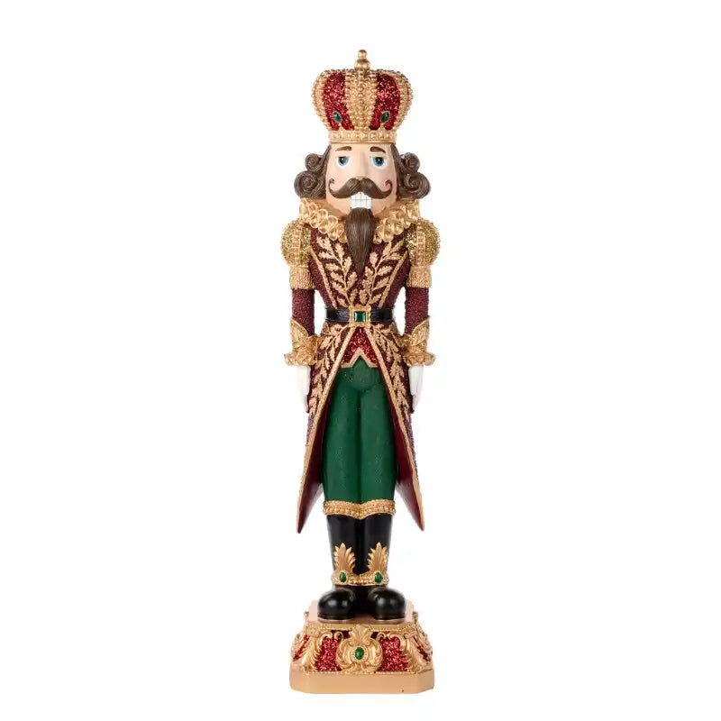 Schiaccianoci su base rosso/gold/verde 61.5CM