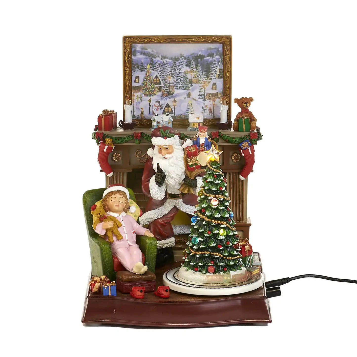 Carillon Babbo Natale con camino