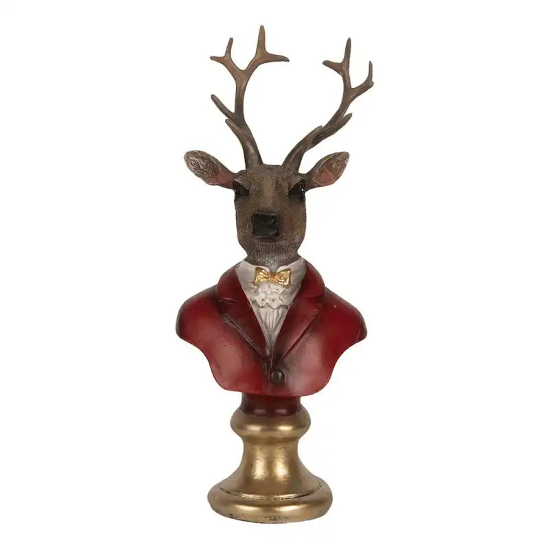 Statuetta decorativa Cervo 10x9x19 cm Marrone