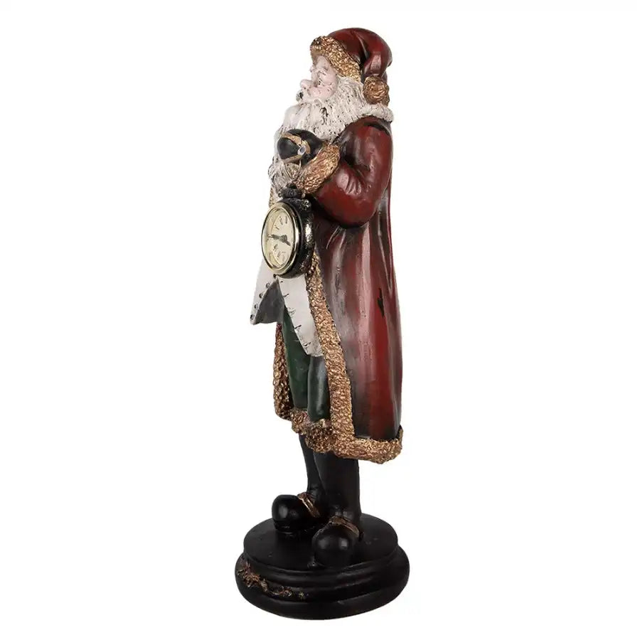 Statuetta decorativa di Natale Babbo Natale 15x13x40 cm Rosso