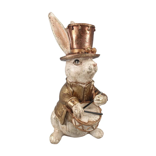 Coniglio con Tamburo Figurina 16 cm
