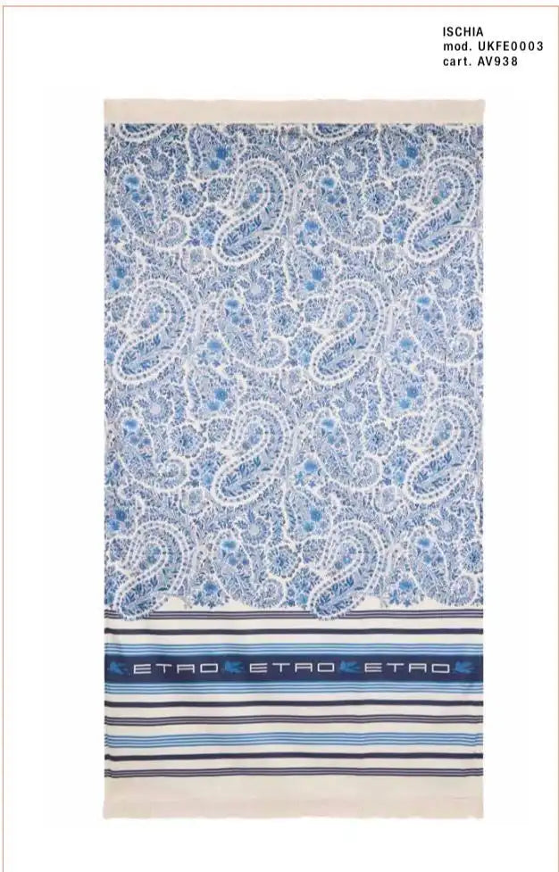 Telo mare Ischia in cotone paisley 100x180cm
