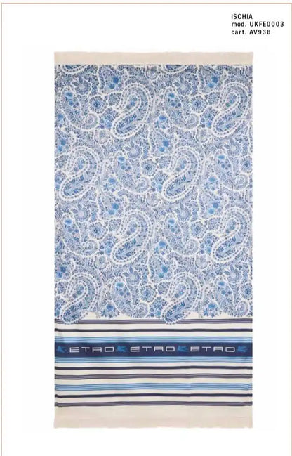 Telo mare Ischia in cotone paisley 100x180cm