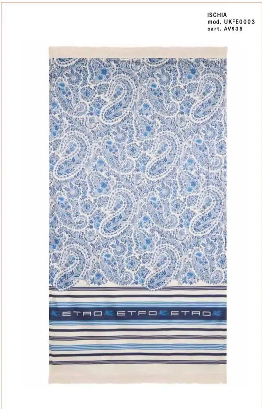 Telo mare Ischia in cotone paisley 100x180cm