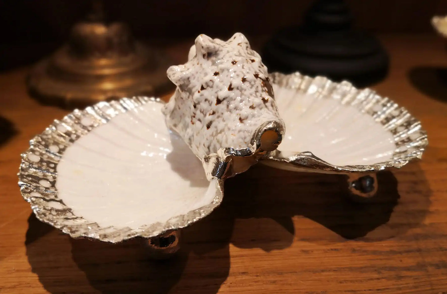 Piatto doppio di pecten 10cm