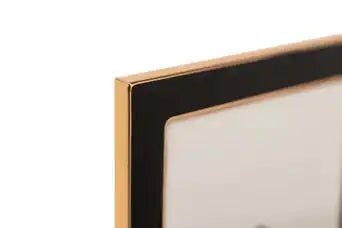 Cornice porta foto in metallo nero e oro