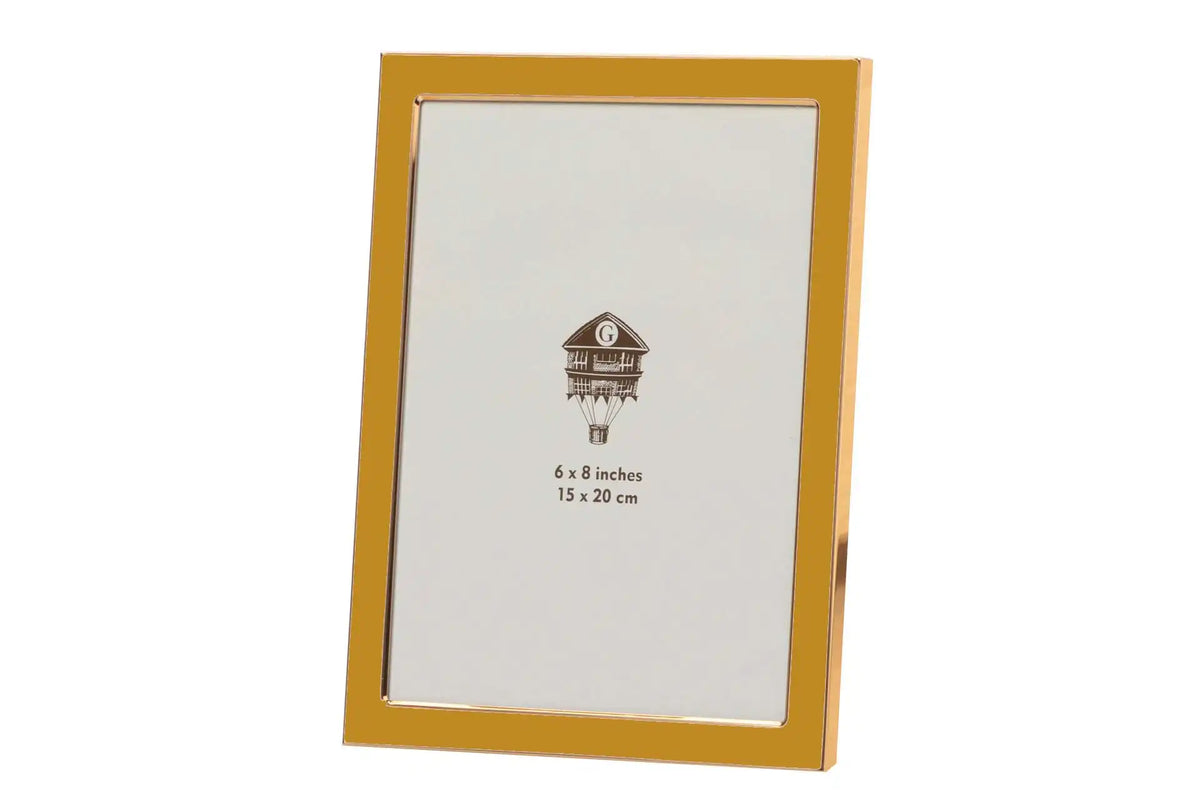Cornice giallo in metallo