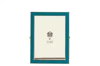 Cornice blu in metallo