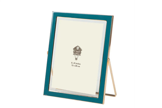 Cornice blu in metallo
