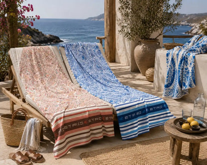 Telo mare Ischia in cotone paisley 100x180cm