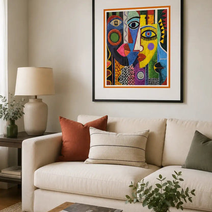 Quadro Picasso con cornice in legno 60X4X80 CM
