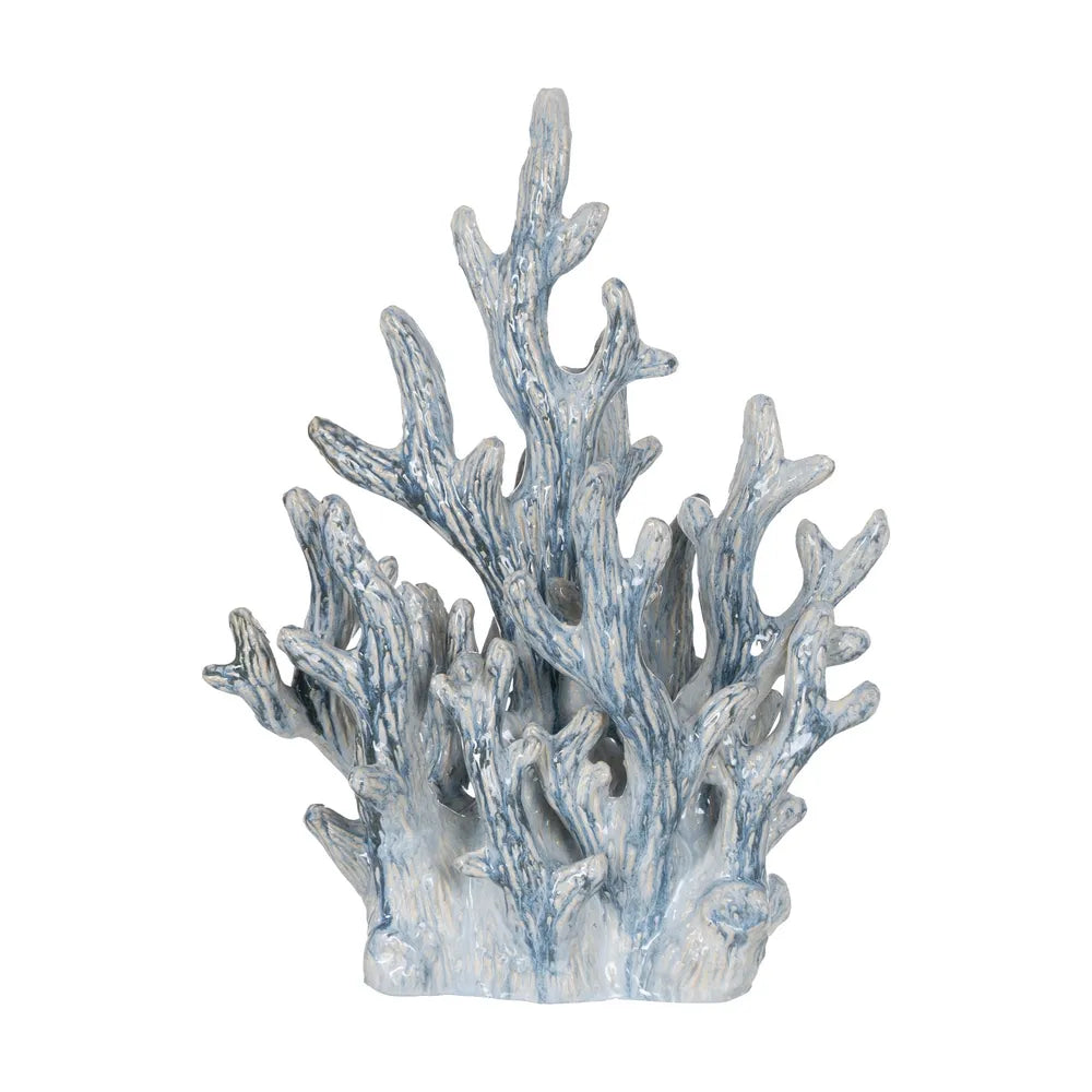 Scultura corallo in ceramica 40,5cm