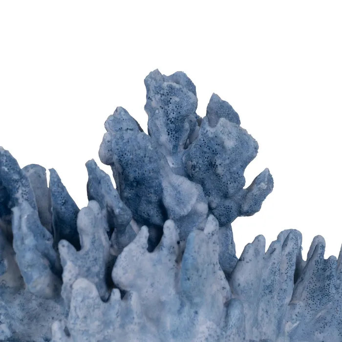 Scultura corallo blu resina 29cm