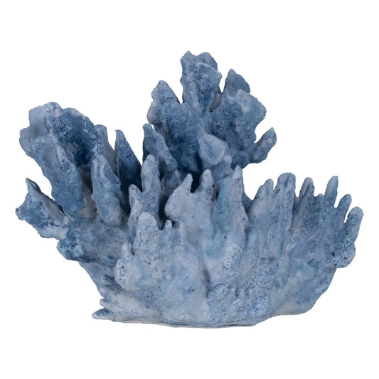 Scultura corallo blu resina 29cm