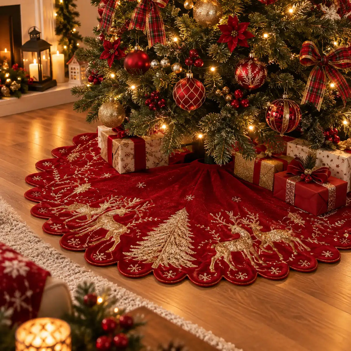 Tappeto di base di albero di natale 112cm