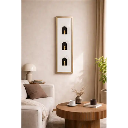 Quadro rettangolare con figure di busti classici 90/30CM