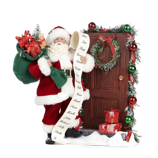 Babbo Natale alla scena della porta  28CM
