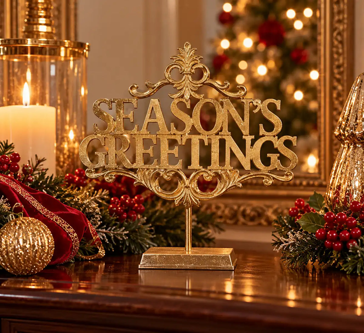 Decorazione da tavolo “Season’s Greetings”