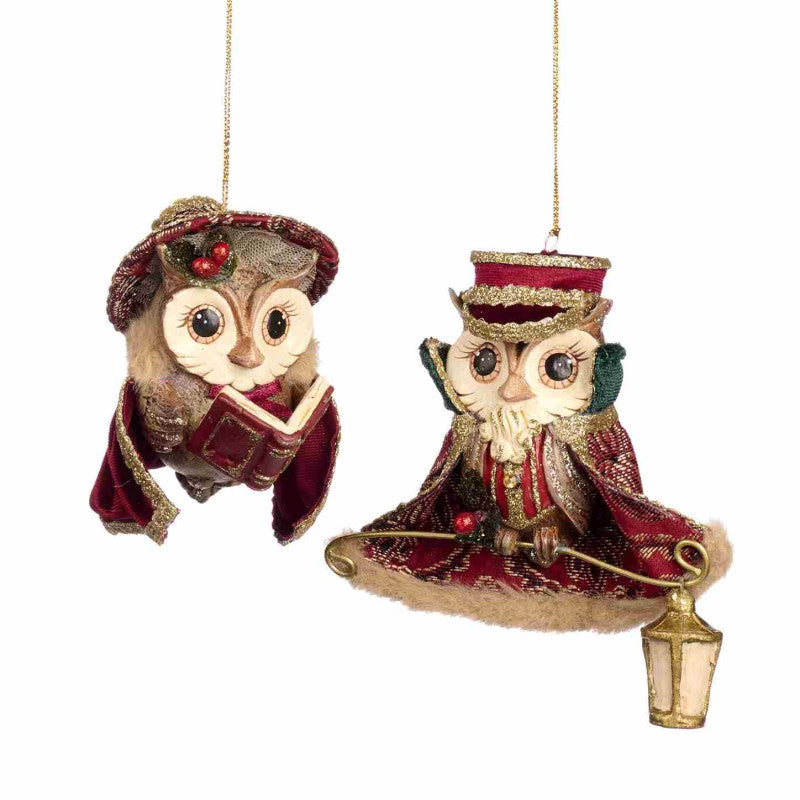 Decoro "Gufo" ornamento per albero di natale 10cm