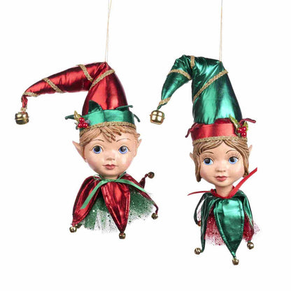 Testa di elfo ornamento di albero di natale 25CM