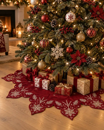 Tappeto copribase per albero di Natale, diametro 112 cm,