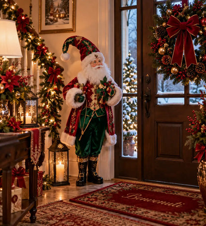 Babbo Natale tartan 98cm