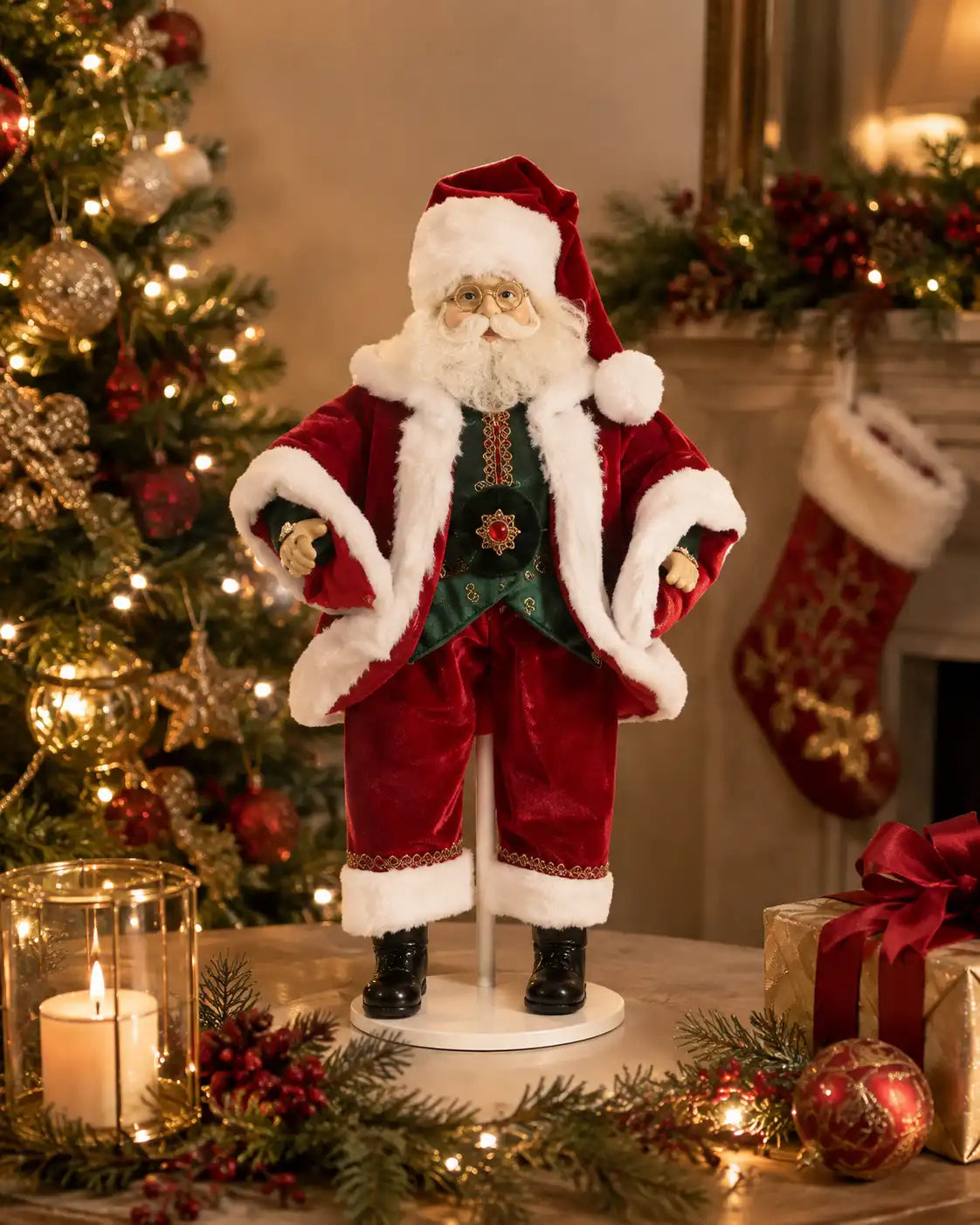 Babbo Natale decorativo in stile classico,46cm