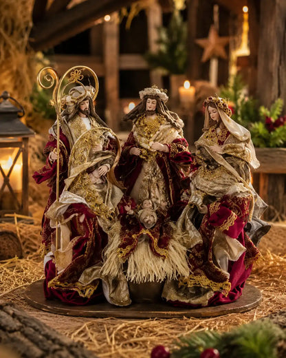 Sacra Famiglia in stile tradizionale 36cm