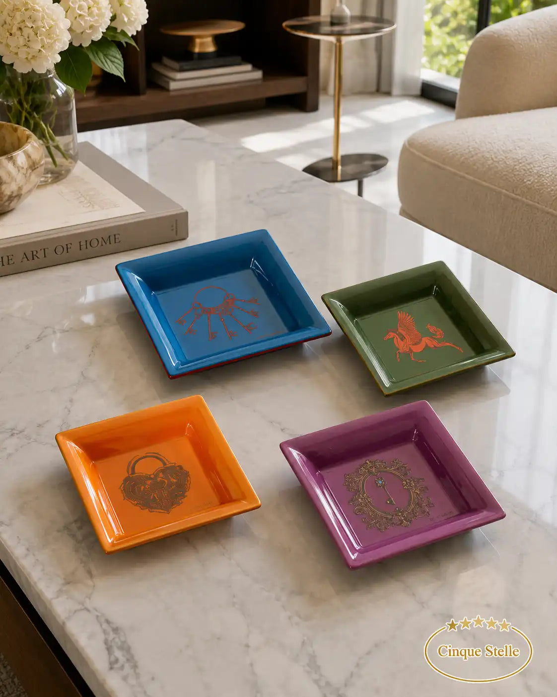 Posacenere in ceramica ETRO Herald Small Ceramic 10x10 cm