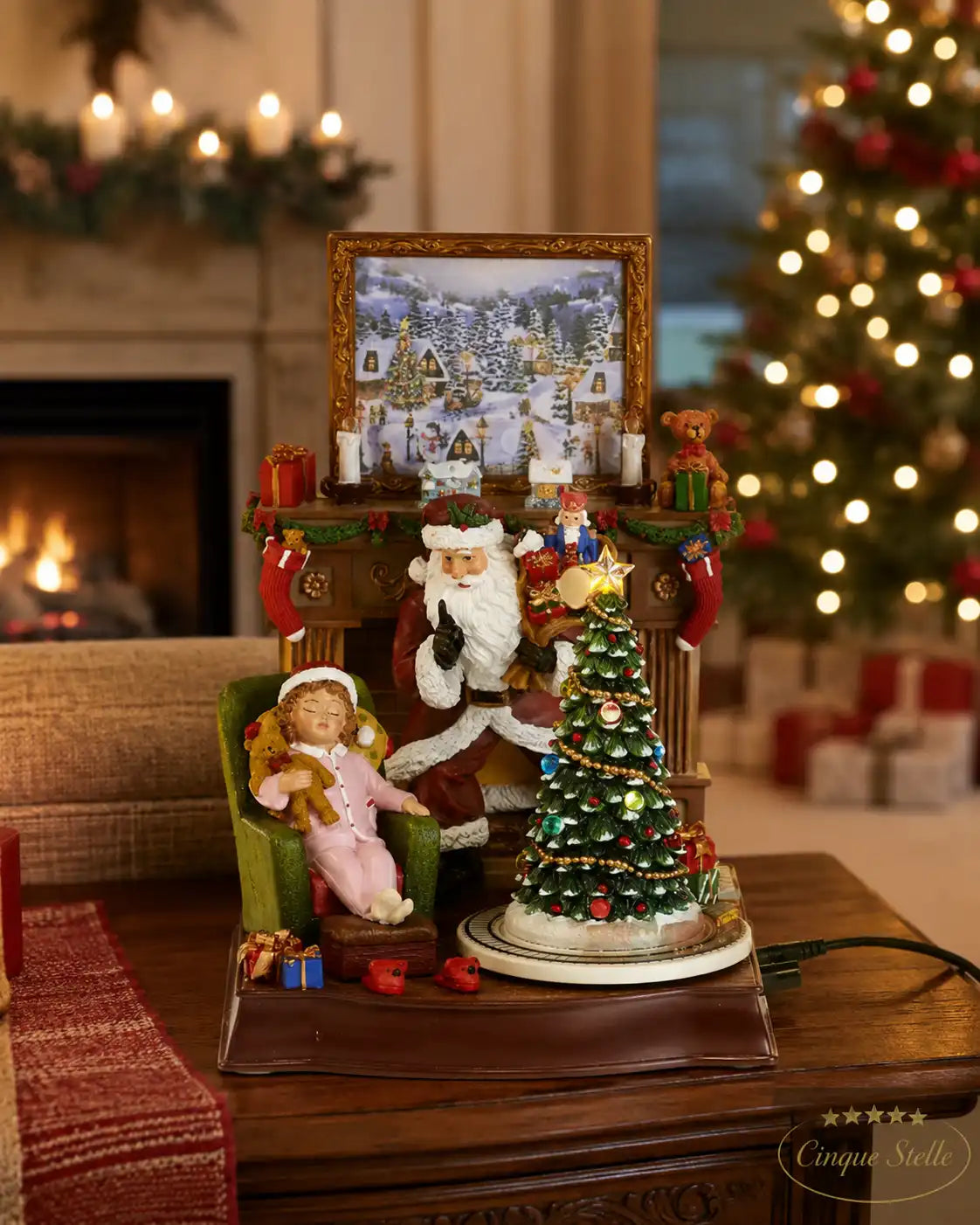 Carillon Babbo Natale con camino