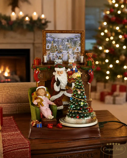 Carillon Babbo Natale con camino