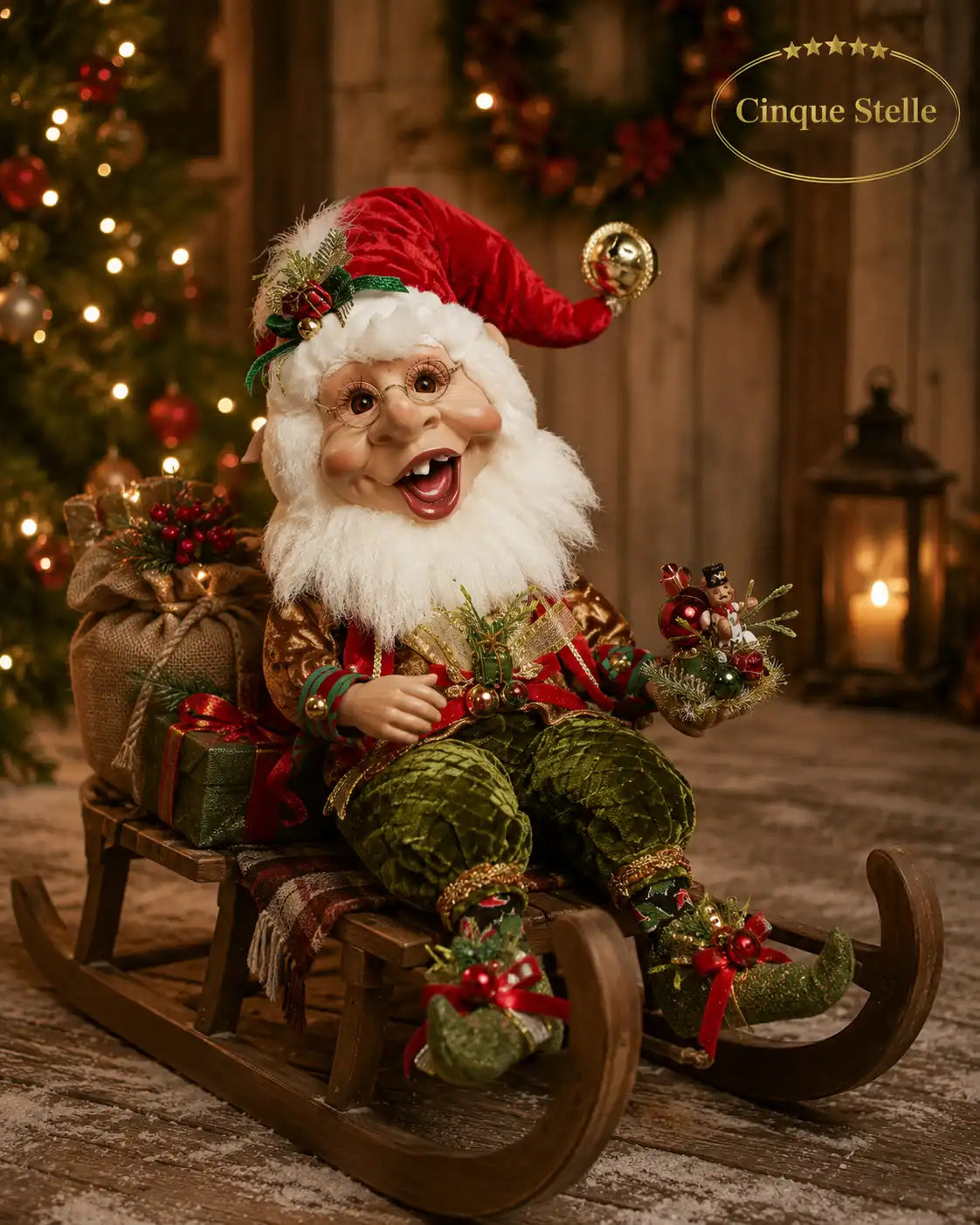 Elfo Di Buon Natale 45cm