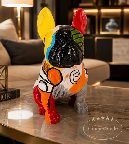 Buldog Francese seduto Picasso 18cm