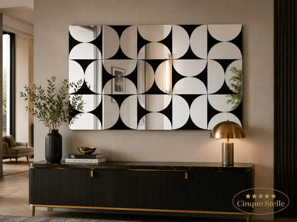 Specchio da appoggio geometrico