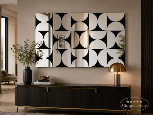 Specchio da appoggio geometrico