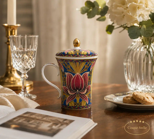 Tazza in porcellana Etro con coperchio 17cm