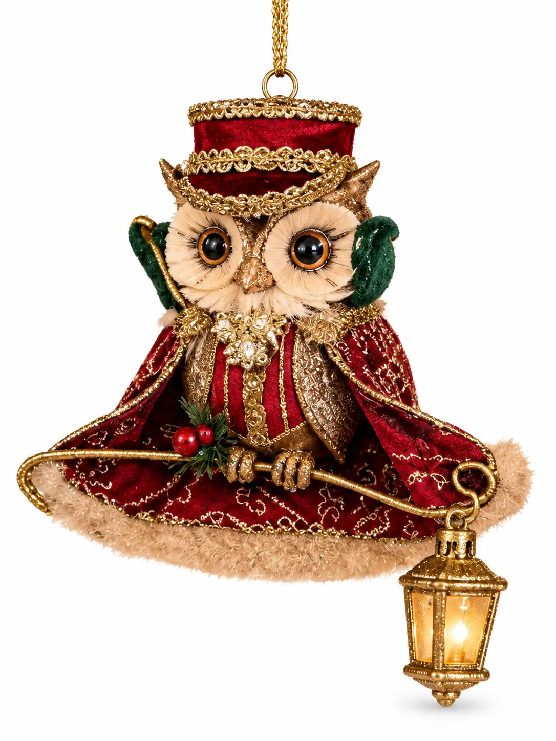 Decoro "Gufo" ornamento per albero di natale 10cm