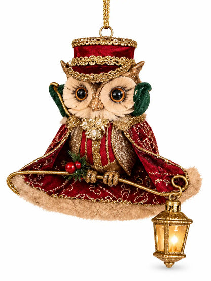 Decoro "Gufo" ornamento per albero di natale 10cm