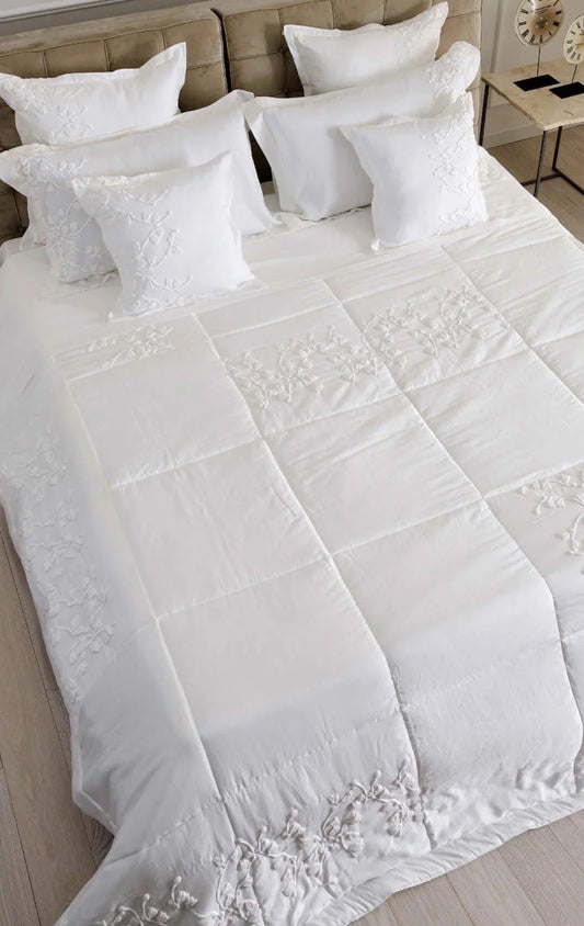 Quilt con ricamo Biancheria Fleur Des Bois Quilt Mastro Raphael 270x270cm