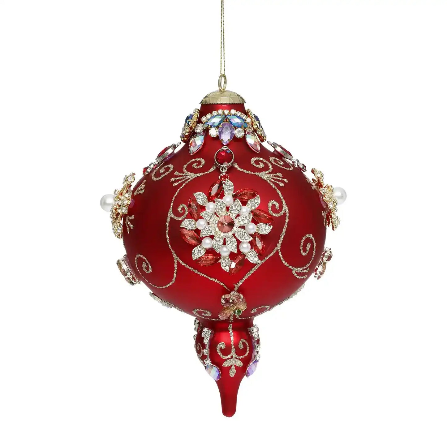 Decorazione Natalizia Gioiello con Dettagli Oro