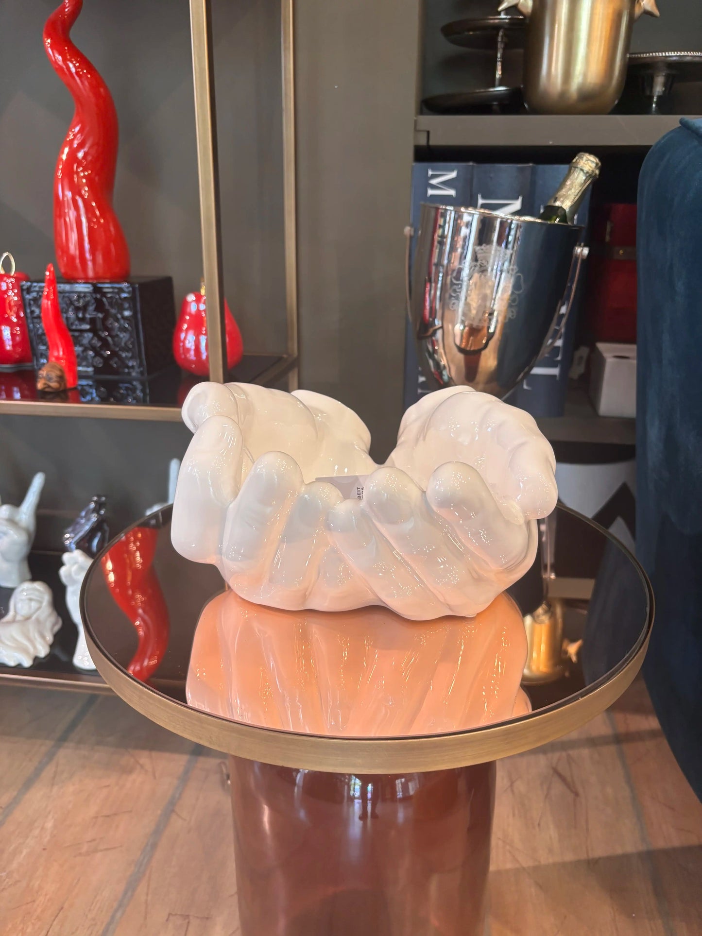 Ciotola Gilde, "Buddha", ceramica, bianca, L. 23 cm