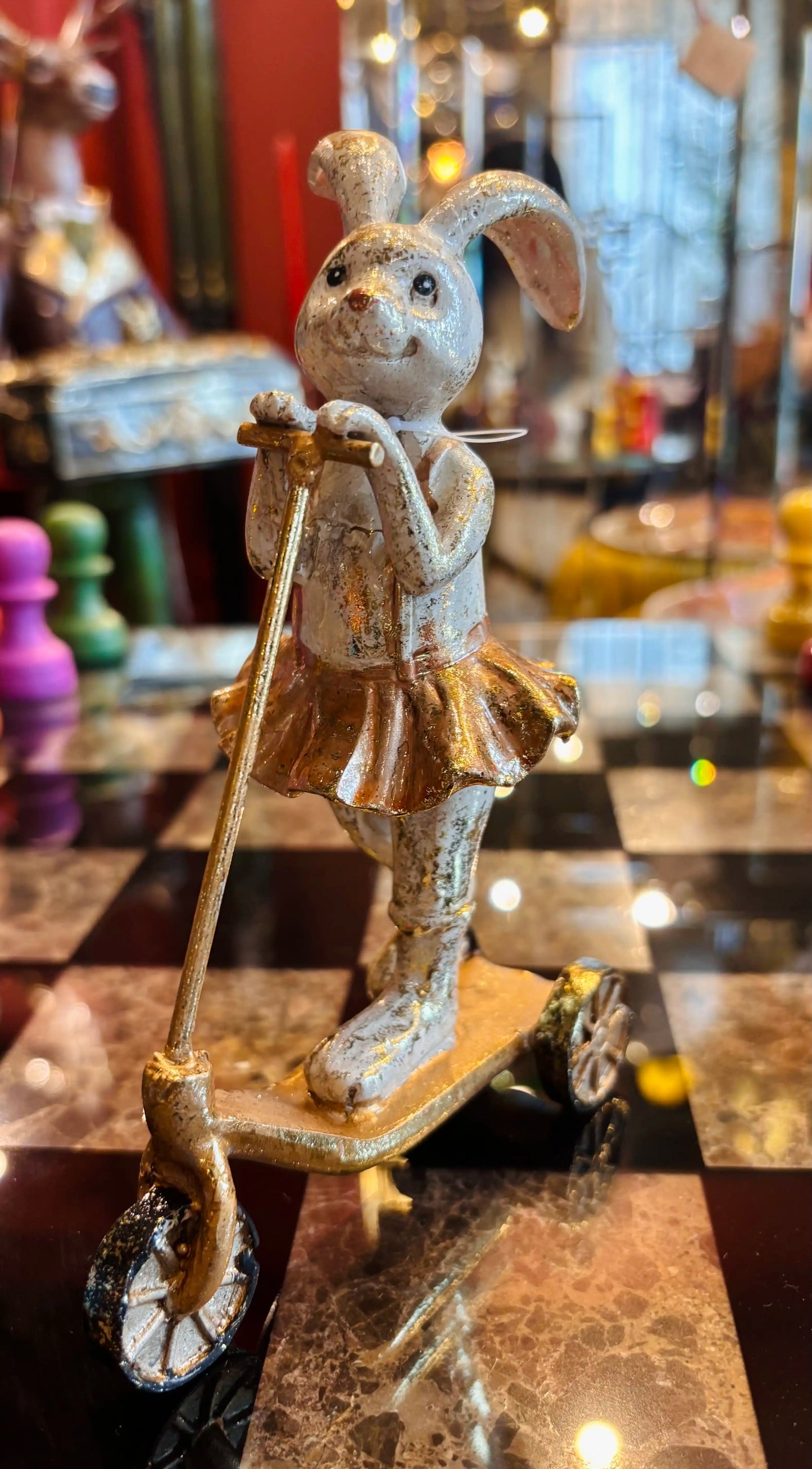 Statua di coniglio in resina 16 cm