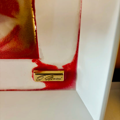 Quadro scultura tridimensionale Mano Tie 35x25cm