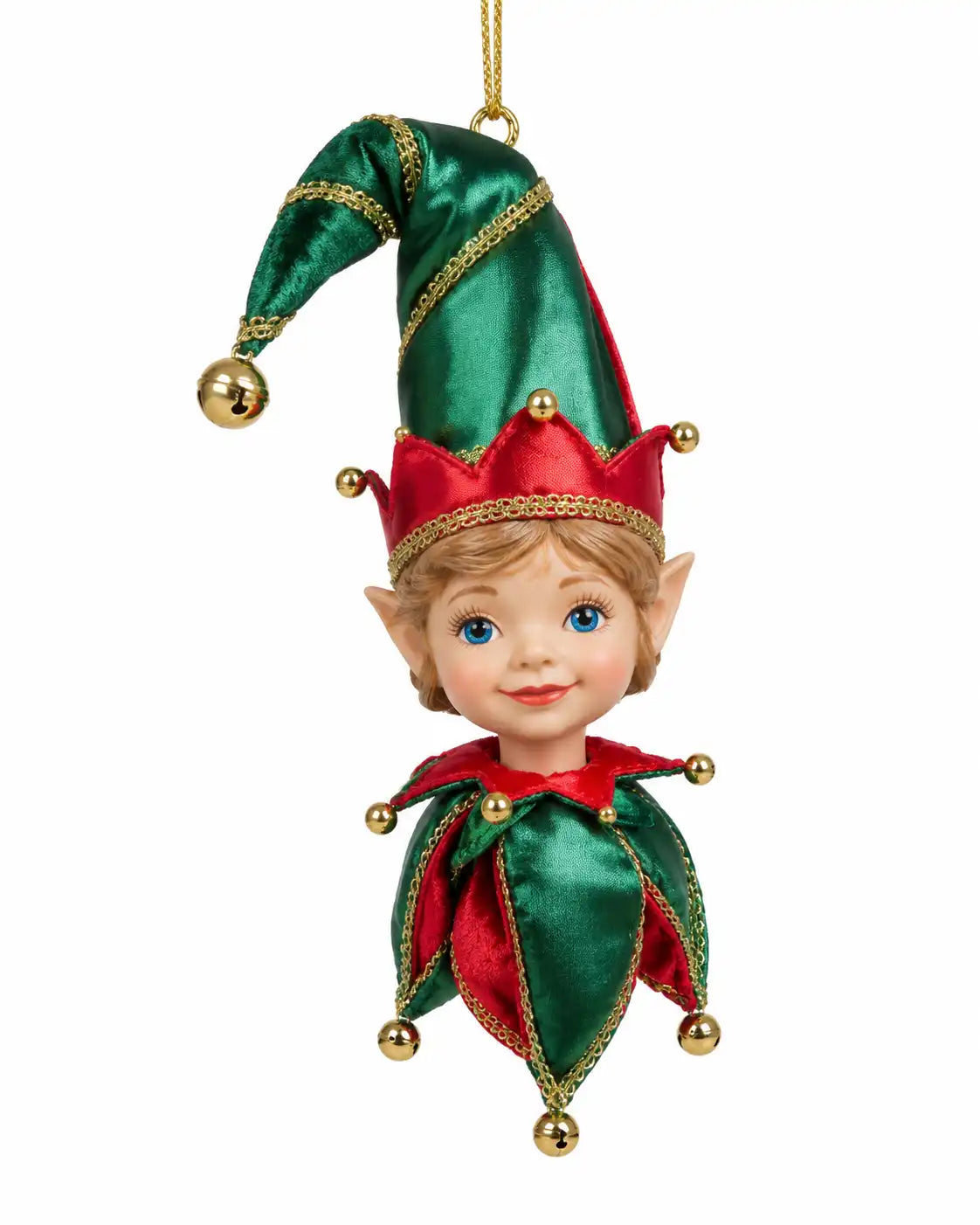 Testa di elfo ornamento di albero di natale 25CM