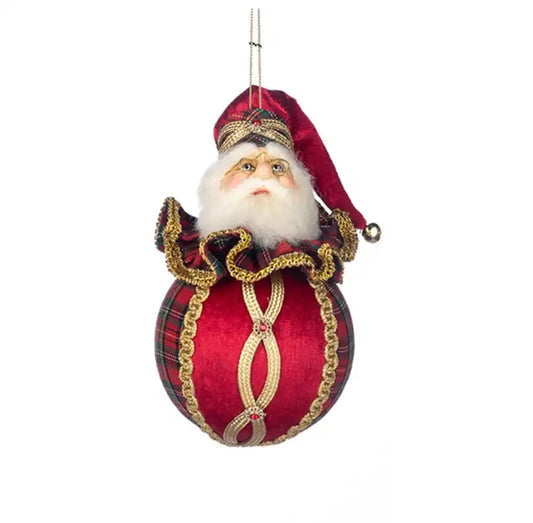 Decorazione Babbo Natale Su Pallina 11CM