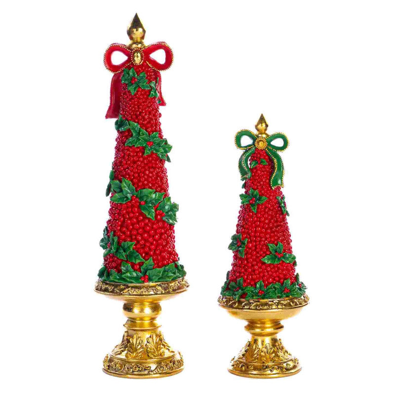 Set di alberi di natale com agrifoglie bacche 30/48CM