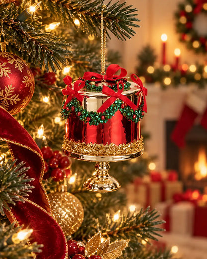 Decorazione natalizia "Torta di Natale" in vetro – 12,5 cm